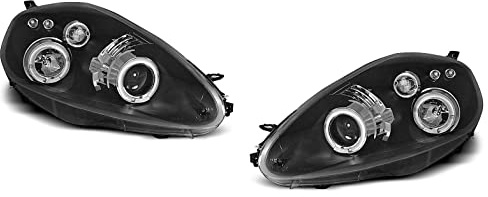 3456380 Angel Eyes Scheinwerfer schwarz für Grande Punto 199 2005 bis 2009