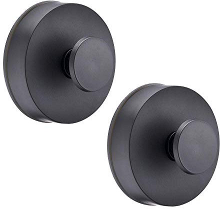 Rocca Home Suction Hooks For Bathroom 2-Pack - Black Shower Kitchen Holder for Towels
