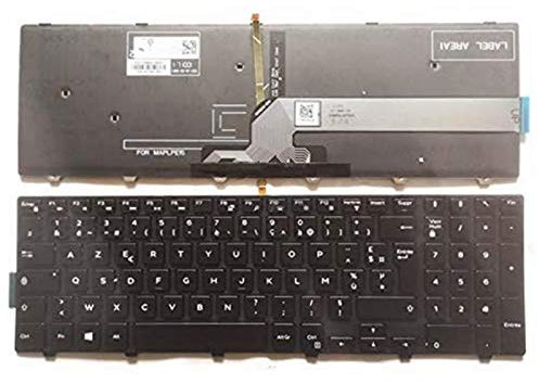 Clavier Français rétro-éclairé AZERTY pour DELL Latitude 3550 3560 3570 Inspiron 3555 3552 5566 5559 Vostro 15 3549, 3565 3567 3568 NSK-LR0SC MP-13N73US-442 NSK-LR0BC P51F 0G7P48 0HHCC8 pc FR
