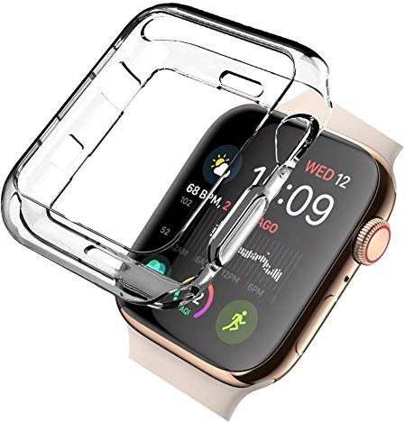 Schutzhülle für Apple Watch 44mm 40mm 42mm 38mm iWatch Zubehör Case Bumper Schutz Cover Hülle Silikon TPU (42mm)