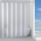 Gedy 120 x 200, Blanc, G-Jungle, fabriqué en Tissu peva, Finition, Design R&S, Rideau de Douche avec 12 Anneaux, 2 Ans de Garantie