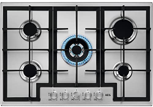 AEG 6000 75cm 5 Burner Gas Hob - Stainless Steel