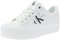 Calvin Klein Women's Vulc Flatform Laceup Low LTH Yw0Yw00847 Vulcanized Sneaker, White (Bright White), 6.5 UK