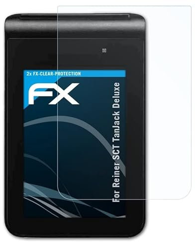 atFoliX Schutzfolie kompatibel mit Reiner SCT TanJack Deluxe Folie, ultraklare FX Displayschutzfolie (2X)