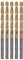 sourcing map Lot de 5 forets hélicoïdaux 3,3 mm avec revêtement en titane (HSS-E) M42 en acier rapide 8 % cobalt tige droite pour acier inoxydable, alliage d'aluminium et métal