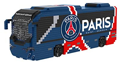 FOCO Offizielles Lizenzprodukt Paris Saint-Germain FC BRXLZ-Steine 3D-Fußball-Reisebus Bau-Set
