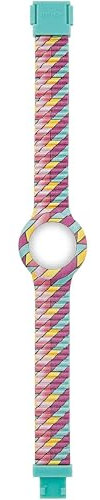 HIP HOP Orologio HBU1139 DONNA DREAM IN COLOUR quadrante MONO-COLORE ALTRO e CINTURINO SILICONE CON TESSUTO MULTICOLORE