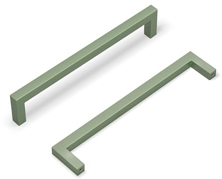 goldenwarm Tiradores de armario de cocina, 15 unidades, color verde, 128 mm, para muebles de cocina, para armarios de cocina