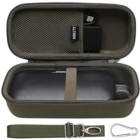 LTGEM Case for Bose Soundlink Flex Bluetooth Portable Speaker,Hard Storage Travel Protective Carrying Bag, Green
