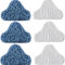 MEETOZ H2O Steam Mop X5,6pcs 3 x Microfibre Pads + 3 x Coral Microfibre Pads,Compatible for H20 Replacement Washable
