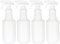 PATIKIL 1000ml/32oz Plastic Spray Bottles, 4pcs Adjustable Nozzle Leak Proof Empty Water Mist Stream Sprayer for Cleaning Solutions Plants Hair, White