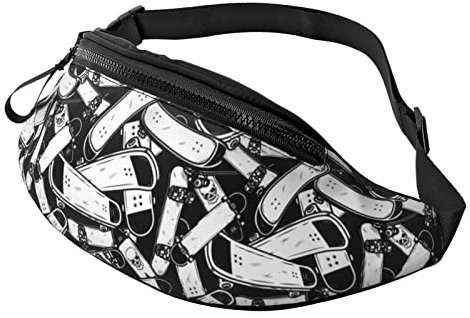Skateboard Fanny Pack Waist Bag with Adjustable Hip Bum Bag Lightweight Strap Waist Pack for Sport Running Hiking
