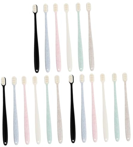 FRCOLOR 18stücke Ultraweiche Wellenzahnbürsten Mit Ergonomischem Griff Für Effektive Zahnreinigung Bunten Farben Für Gesunde Mundpflege