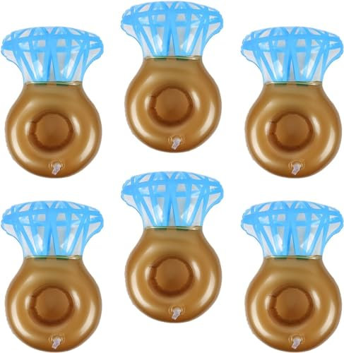 Portabebidas Inflable para Piscina, 6 Piezas Juego Flotante Portabebidas Diamante, Soporte Inflable para Bebidas, para Fiesta de Verano en la Piscina, Fiesta Temática de Playa (Diamante)