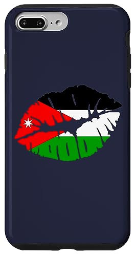 Hülle für iPhone 7 Plus/8 Plus Jordanische Flagge, Lippenkuss, Küssender Mund, Geschenk für Jordanier
