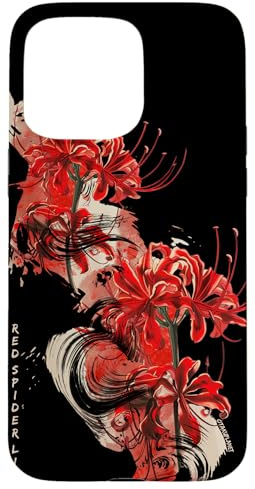 Hülle für iPhone 15 Pro Max Retro Spinnenlilie in Japan Soft Grunge Pastell Goth Ästhetik