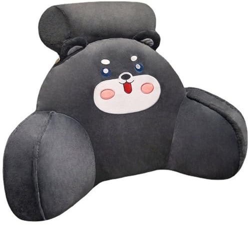 Keuyeo Lesekissen Zum Sitzen Im Bett, Weiches Plüsch-rückenlehnenkissen Armlehnen Und Abnehmbarem Nackenrollen-rückenstützkissen Für Erwachsene