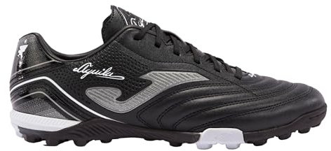 Joma - Zapatos de fútbol Turf, 7, parte superior sintética, tacón exo, suela de durabilidad multipernos, corte clásico, color negro y blanco Águila, Negro Blanco, 39.5 EU