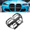 XYghzh Nieren Schwarz Kühlergrill Streifen Kühlergrill für BMW M3 M4 G80 G82 CS 2020-2024,Grill Glanz Schwarz Doppelsteg Sport Kühlergrill
