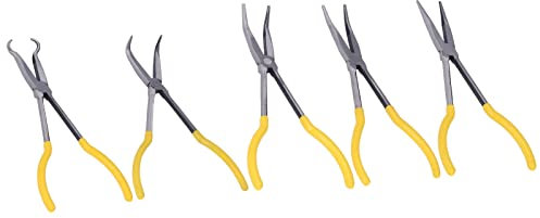 ZHTAISOU Pinza a becchi Lunghi, Set di pinze a becchi Lunghi, dritte | 25 Gradi | 45 Gradi | 90 Gradi | Pinza Tonda | Opzionale con impugnature Comfort Grip (pinze O)