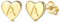 Adramata Buchstaben Ohrringe Silber 925 Damen Herz Ohrringe Mädchen Initialen Buchstaben Ohrstecker Gold/Silver Geschenke für kinder Mädchen,G1