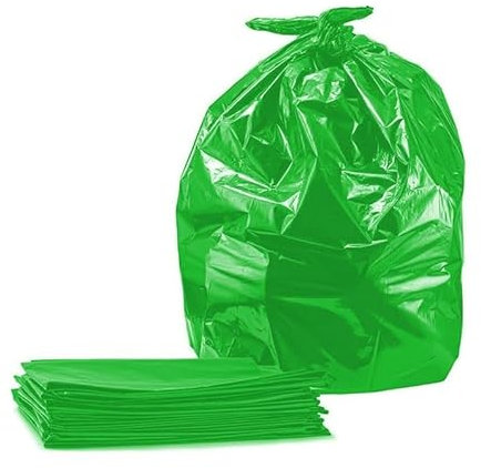 Tezraftaar® 100 x Bin liner Bags 18 x 29 x 39 160 Gauge 90ltr Green Heavy Duty Refuse Sacks Bin Waste Bag for House Hold Kitchen Garbage