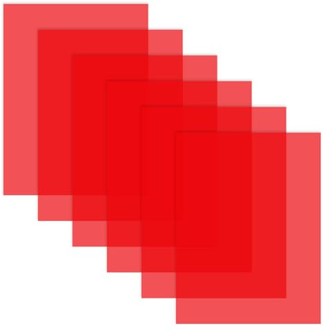 ZoZoMaiy Lot de 6 filtres de gel d'éclairage, feuilles de gel coloré, film transparent rouge, filtre à lumière, film en plastique, pour studio photo, flash stroboscopique, lumière LED, lumière DJ,