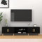 IKAYAA Mobile Porta TV 180 cm con LED Mobile TV Soggiorno 180 cm Mobile Porta TV in Legno-Nero-