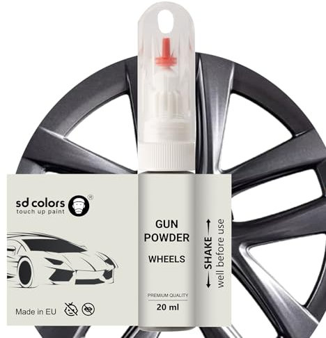 SD COLORS Lackstift für Felgen - Gunpowder Gray - Kompatibel mit Model S, X, 3, Y - Turbine, Uberturbine, Sport (21”, 20”, 19”, 18”)