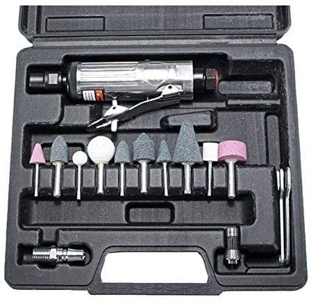 Air Hammer, 16Pcs/Set 1/4 Inch Car Air Compressor 90psi Grinder Machine Tirel Rotary Stone Tool Kit High-Speed Polishing Pneumatic Tool