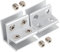 DECOMELODY 2Pièces Pince à Verre Clips de Support pour Balustrades Réglables Résistants Aux Rayures pour Installations Verre