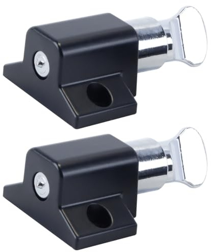 Enwye 2 Sets Of Keyless Sliding Locks Made Of Aluminium Alloy for Window Safety Locks, Compatible with Different Window Frames (black)