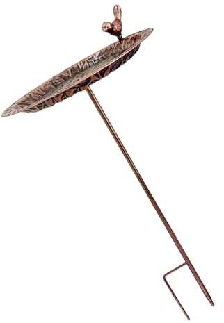 HXNH Deko Eisen Wildvogeltränke Garten Deko Becken Frostsicher Wasserschale geeignet für Terrassen und Balkon Ornamente Leicht zu reinigen Vintage Vogeltränke