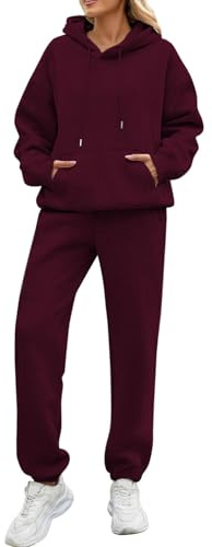 SCBFDI Tuta Donna Sportiva, Completo Elegante Donna, Tuta da Ginnastica Autunno Manica Lunga Taglia Grossa Due Pezzi Salotto Moderno più Morbido Tinta Unita
