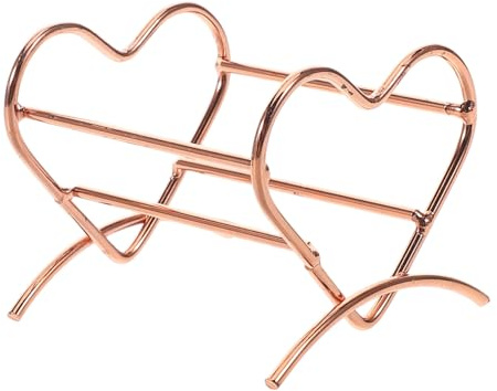 COLLBATH Organisateur Maquillage Compact Forme de Cœur Support Robuste pour Houppettes Poudre et Éponges Blender Gain de Place pour Rangement Cosmétiques sur Coiffeuse