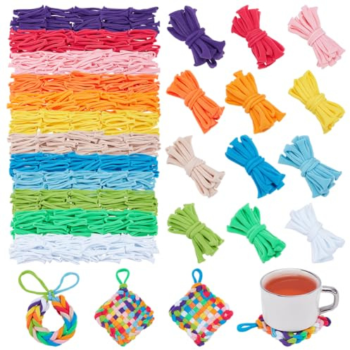 OLYCRAFT 1000Pcs Loom Loops 12 Colors 6mm for Potholder Weaving Crafts | Stretchable Polyester Build, 12 Colors for Creative Patterns, 1000Pcs Bulk Supply, for Potholders Coasters Wall Hangings