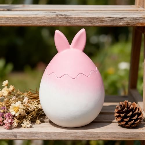 Silikonformen Gießformen Ostern, 3D Silikonform Ei Silikonform Kerzenhalter Osterei Silikonformen Ostern Gießform Kerzenhalter Gipsformen Zum Gießen Gießformen Dose mit Deckel (B)