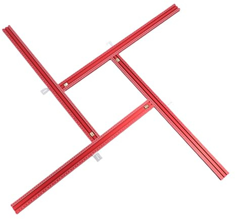 BSTCAR Adjustable Router Template Aluminum Alloy 800mm Adjustable Square Frame Multifunctional Router Rail Guide Variable Planning Jig for Woodworking