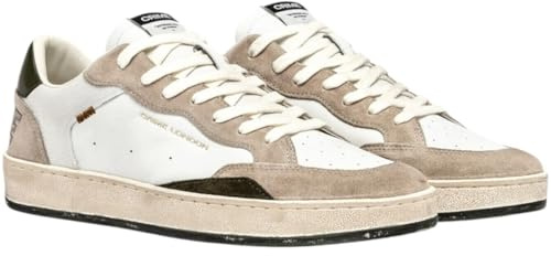 Crime London, Chelsea, Sneaker Low Leder Mode Casual Fashion, Weiß Beige, 40 EU