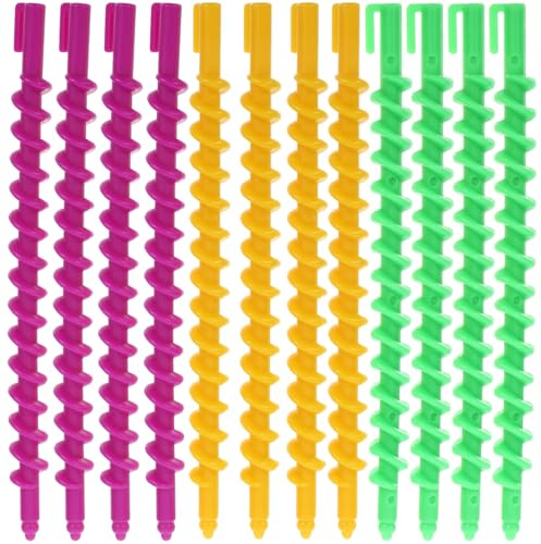 NIYANGLE 20 Pezzi Bigodini Spirale per Chioma in Plastico Rulli per Permanente Chioma Fissaggio Forte per Arricciare in Salone o Casa Colore Casuale