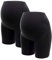 Herzmutter Culotte Maternité Coton - Shorty Culotte Grossesse - Anti Frottement Cuisse - sous-vêtements Maternité - Panty Femme Enceinte - OekoTex100-5020 (S, Noir, 2X)