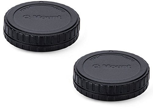 JJC Body Cap + Rear Lens Cap Set for Pentax Q/Q10/Q7/Q-S1 Mirrorless Interchangeable-lens Cameras & Pentax Q Mount Lens System (2 Sets)
