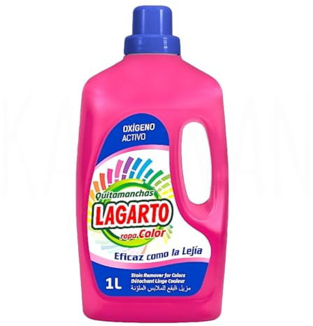 Lagarto Quitamanchas Liquido Ropa Color, Paquete de 10 X 1000 Mililitros, 10000 Mililitros