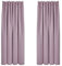 Deconovo Verdunkelungsvorhang Gardine mit Kräuselband Schlafzimmer Fenstergardinen dicke Thermogardine Kälteschutz warm Hitzeschutz, 160x132cm(HöhexBreite), Hellpink, 2er Set