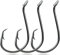 OROOTL 100-200pcs Octopus Sea Fishing Hooks 2X Strong Barded Black High Carbon Steel Fishing Tackle Circle Hooks for Saltwater Bass Fishing (100pcs 8/0)