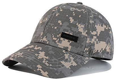 CACUSS Herren-Baumwoll-Kappe, Dad-Kappe, klassische Baseball-Cap mit verstellbarer Schnallenverschluss, Golf-Cap Gr. Einheitsgröße, B0080_Camouflage