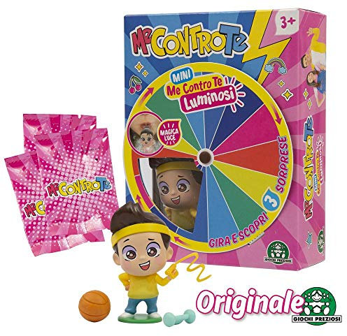 Giochi Preziosi - Me Contro Te Luì Sportivo, Mini Personaggio Luminoso, Si Illumina la Buio con Un Soffio in 6 Differenti Colori, per Bambine a Partire dai 3 Anni, Multicolore, MEC38200