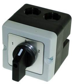 Boite Commutateur Rotatif 4 Poles 3 Positions, Centre Off, 20A