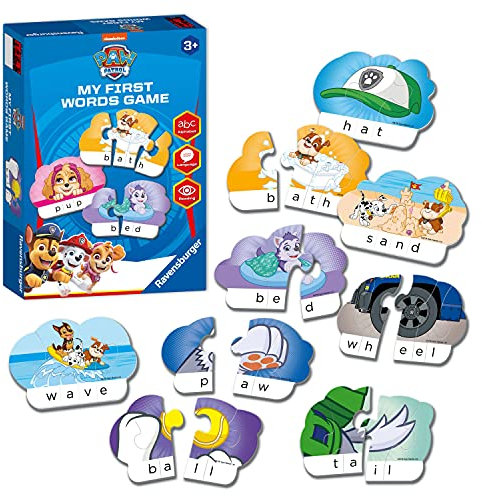 Ravensburger Paw Patrol Lernspiel Mein erstes Wort für Kinder ab 4 Jahren – ideal für frühes Lernen, Alphabet, Lesen und Rechtschreibung