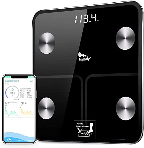 Weighing Scales for Body Weight and Fat,Himaly Digital Bathroom Scale Smart Bluetooth Scale, Body Composition Analyzer for BMI,Weight Loss,180kg /400LBS